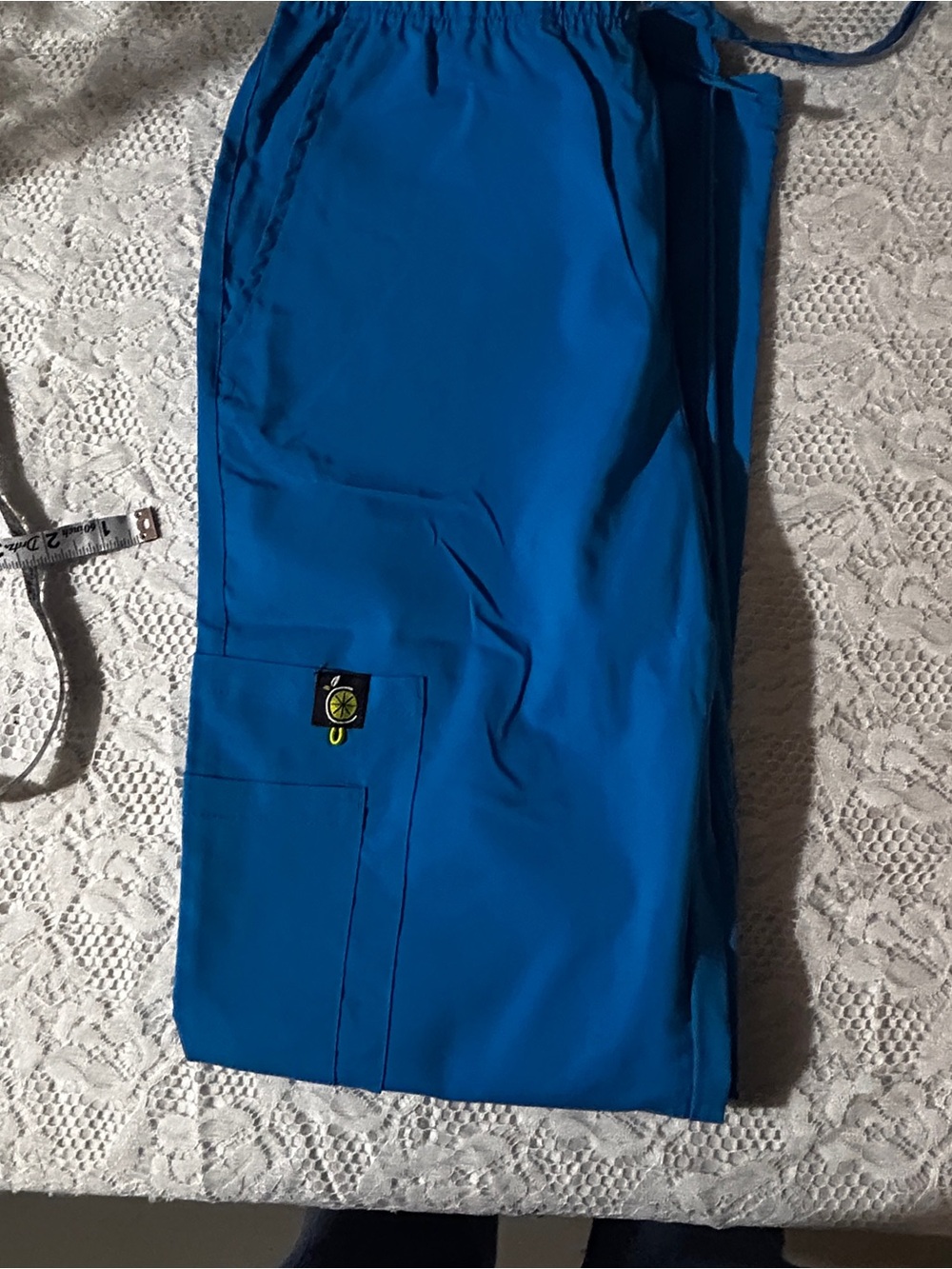 Bright Blue Utility Scrub Pants